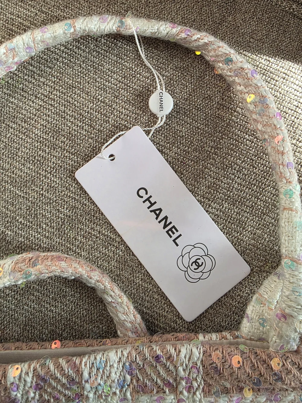 Chanel Beauté Pink Tweed Sequin Tote Bag - VIP Promo Gift